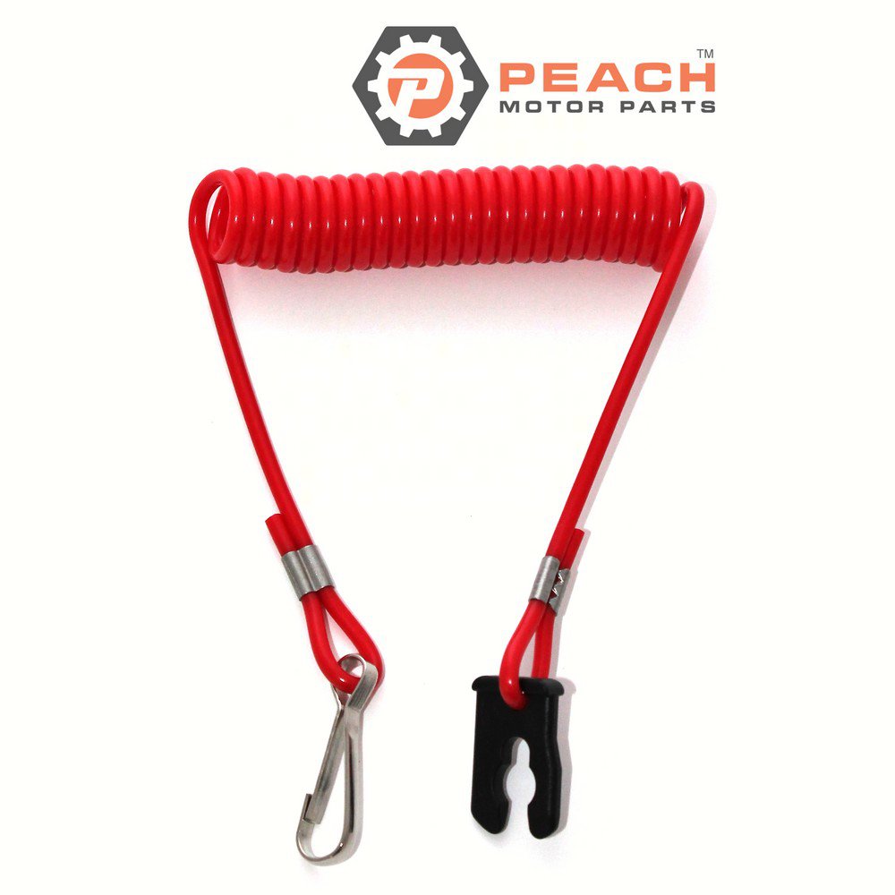 Peach Motor Parts PM-0398602 Safety Lanyard & Clip; Fits Johnson Evinrude OMC®: 0398602, 398602, Sierra®: 18-1282
