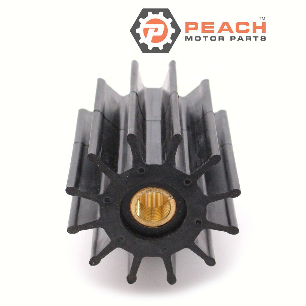 Peach Motor Parts PM-09-705BT-1 Impeller, Water Pump (Neoprene); Fits Sherwood®: 18000K-SHW, 18000K, Johnson Pump®: 09-705BT-1, Cummins®: 4019403, 4933743, Caterpillar®: 1230492, 123-0492, 1095