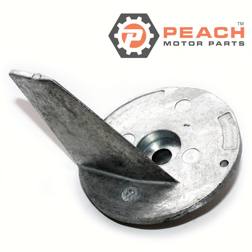Peach Motor Parts PM-55125-87E01 Anode, Trim Tab Lower Unit Gearcase Zinc; Fits Suzuki®: 55125-87E01, 55125-87E00, Martyr®: CM5032929