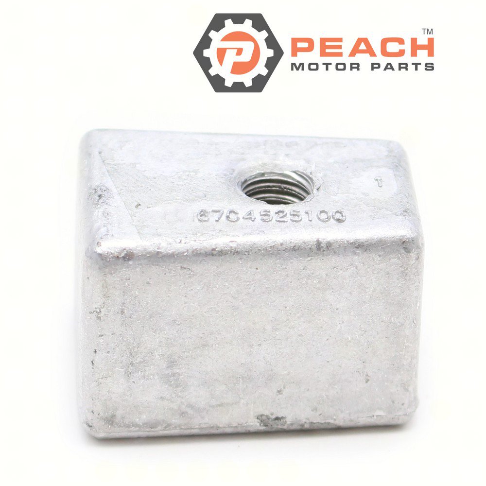 Peach Motor Parts PM-67C-45251-00-00 Anode, Lower Unit Gearcase Aluminum; Fits Yamaha®: 67C-45251-00-00, 63D-45251-10-00, Martyr®: CM67C4525100A, GLM®: 26677