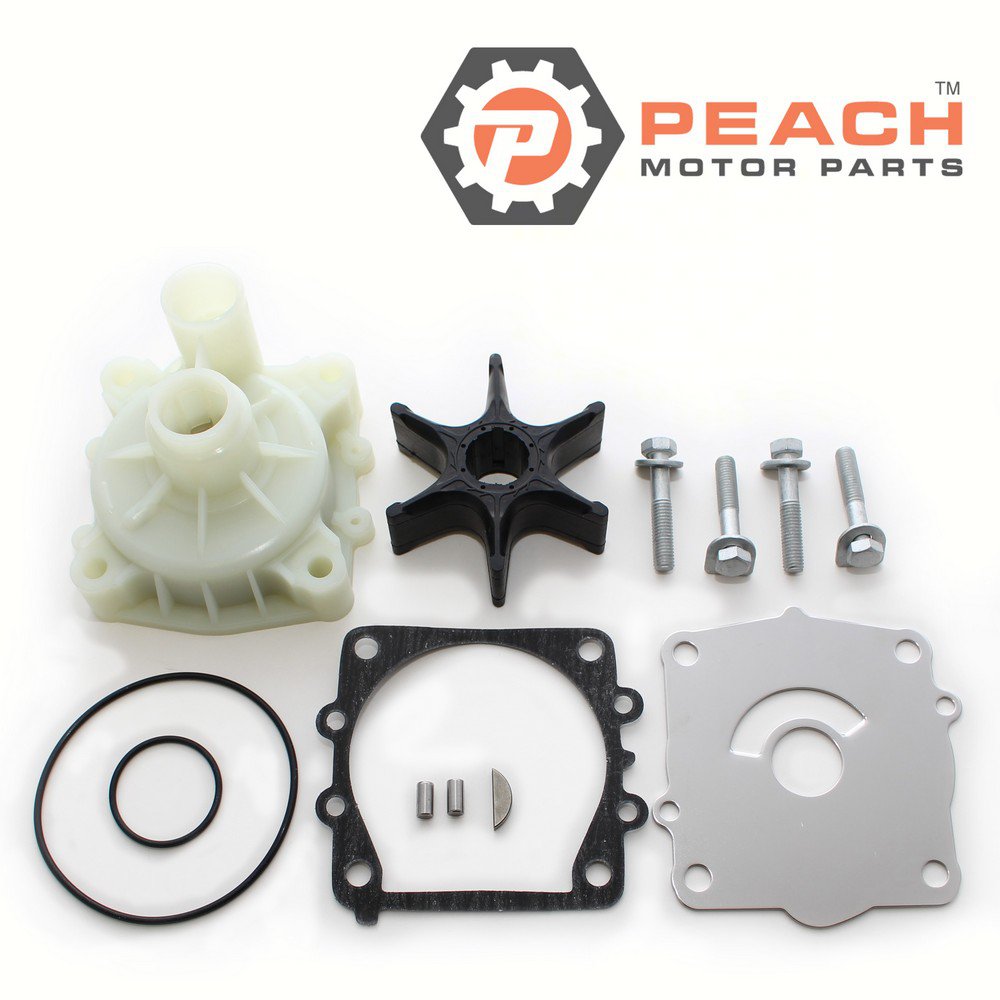 Peach Motor Parts PM-68V-W0078-00-WH Water Pump Repair Kit (With Housing); Fits Yamaha®: Kit 68V-W0078-01-00 + Housing (61A-44311-01-00, 61A-44311-00-00, 6E5-44311-00-00), 68V-W0078-00-00 + Hou