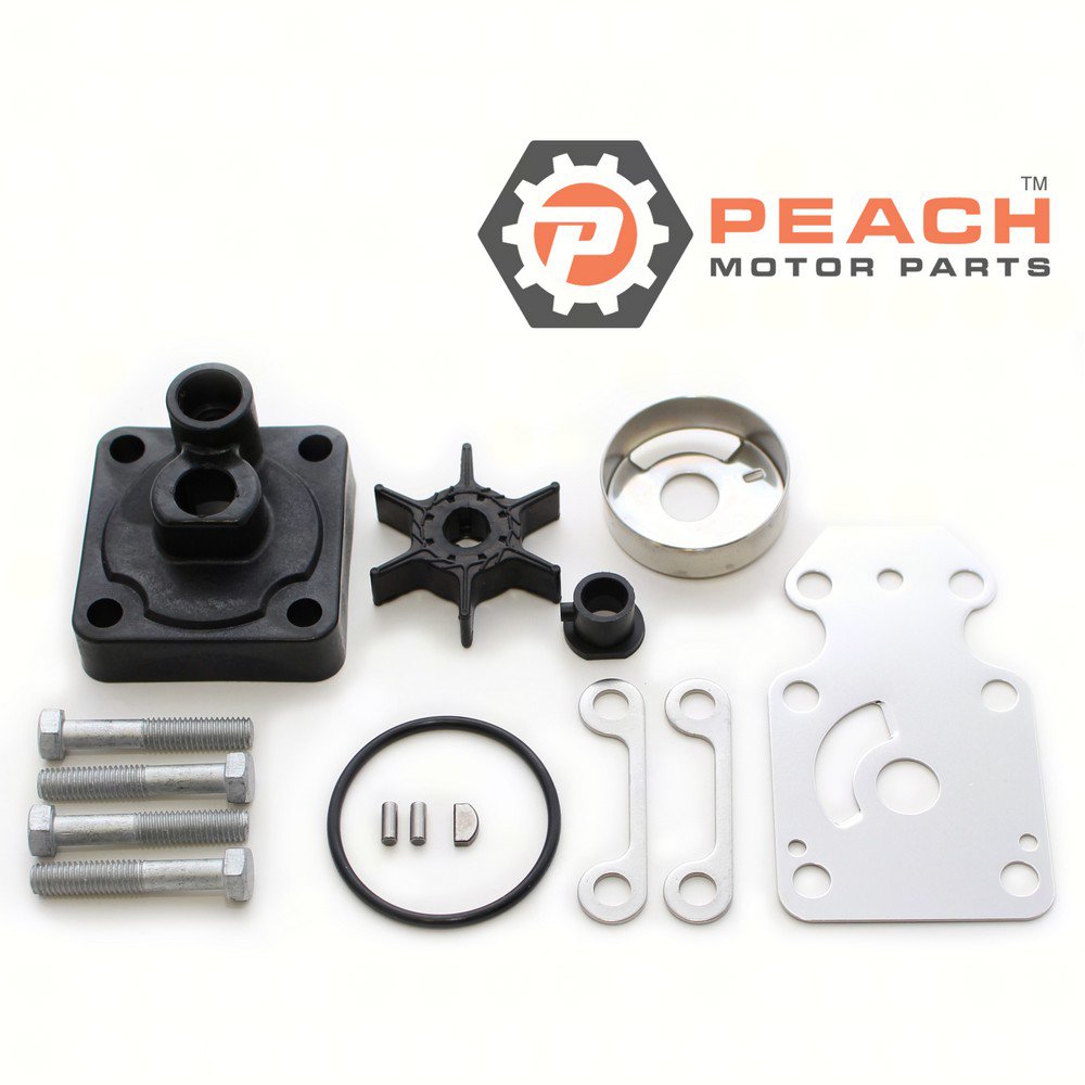 Peach Motor Parts PM-6AH-W0078-00-WH Water Pump Repair Kit (With Plastic Housing); Fits Yamaha®: 6AH-W0078-02-00 + 6AH-44311-00-00, 6AH-W0078-01-00 + 6AH-44311-00-00, 6AH-W0078-00-00 + 6AH-4431