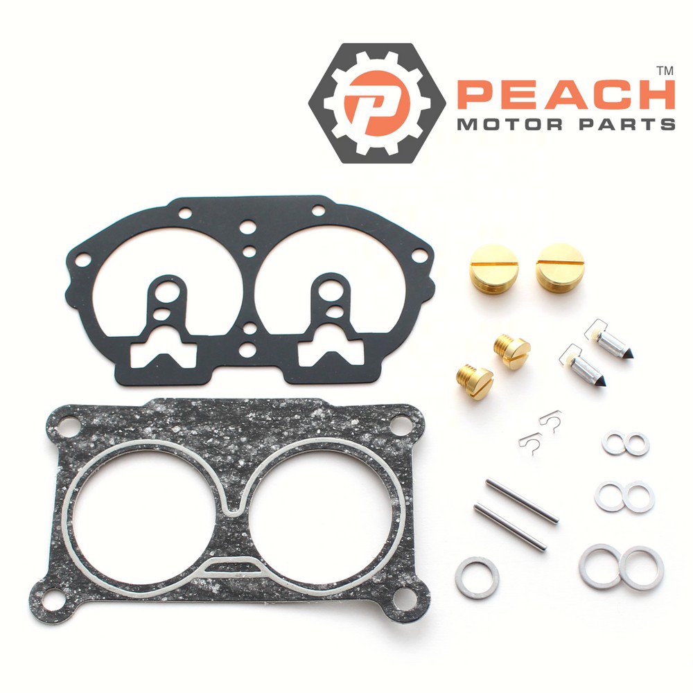 Peach Motor Parts PM-6E5-W0093-09-00 Carburetor Repair Kit (For single carburetor); Fits Yamaha®: 6E5-W0093-09-00, 6N6-W0093-08-00, 6E5-W0093-07-00, 6N6-W0093-09-00, 6N6-W0093-07-00