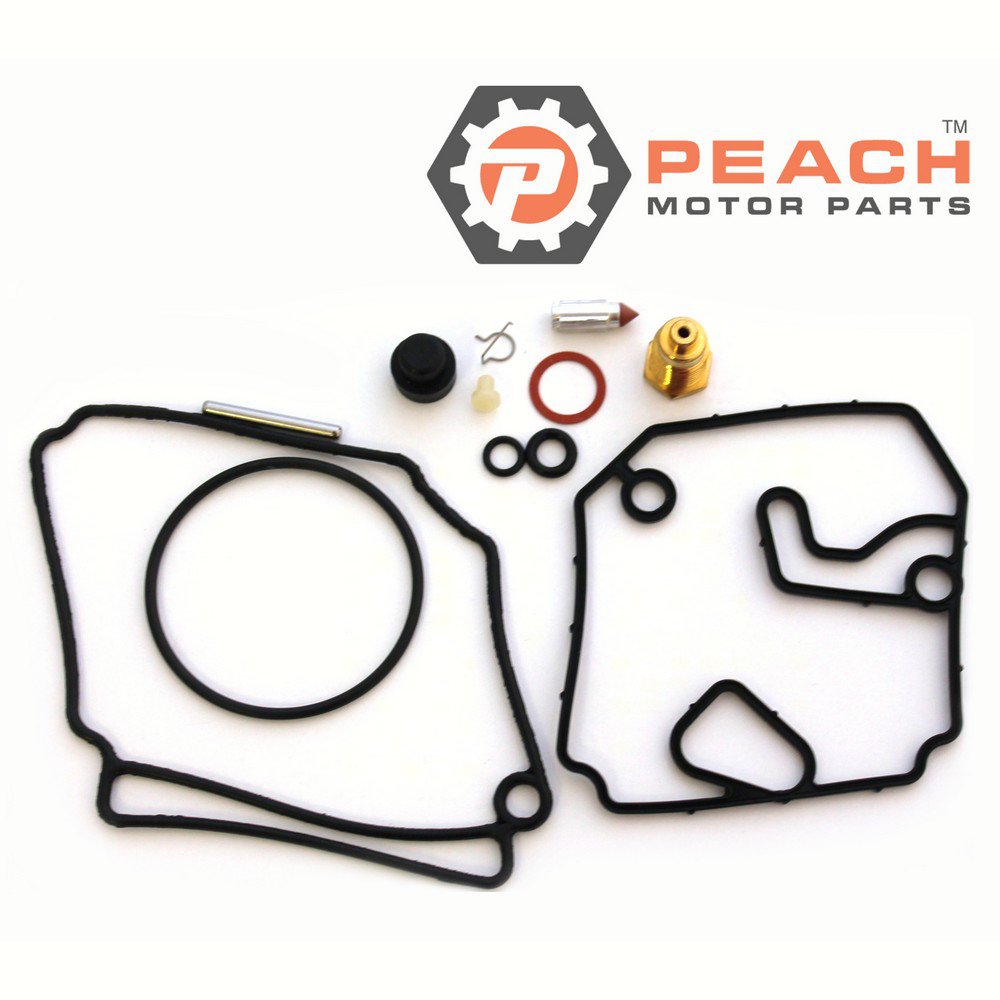 Peach Motor Parts PM-6H1-W0093-10-00 Carburetor Repair Kit (For 1 carburetor); Fits Yamaha®: 6H1-W0093-10-00, WSM®: 600-55