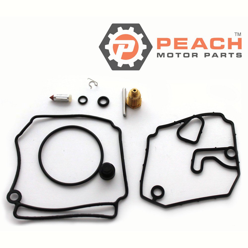 Peach Motor Parts PM-6H2-W0093-10-00 Carburetor Repair Kit (For single carburetor); Fits Yamaha®: 6H2-W0093-10-00, WSM®: 600-57