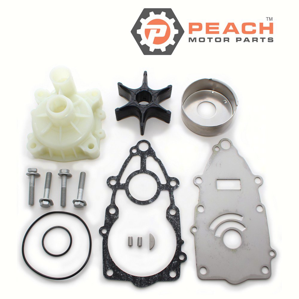 Peach Motor Parts PM-6P2-W0078-00-WH Water Pump Repair Kit (With Housing); Fits Yamaha®: Kit 6P2-W0078-00-00+ Housing (61A-44311-01-00, 61A-44311-00-00, 6E5-44311-00-00)