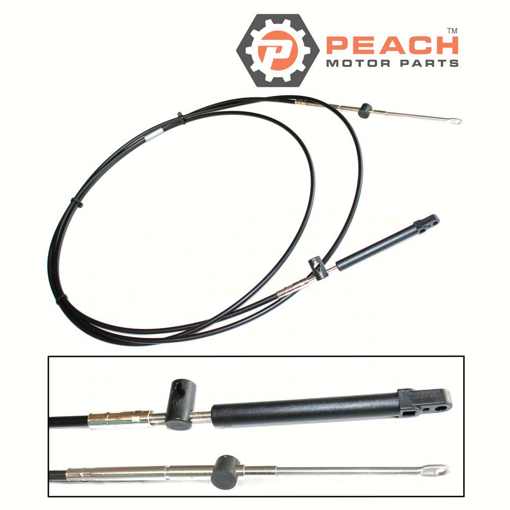 Peach Motor Parts PM-897977A10 Throttle Shift Cable, Remote Control 10 Ft; Fits Mercury Quicksilver Mercruiser®: 897977A10
