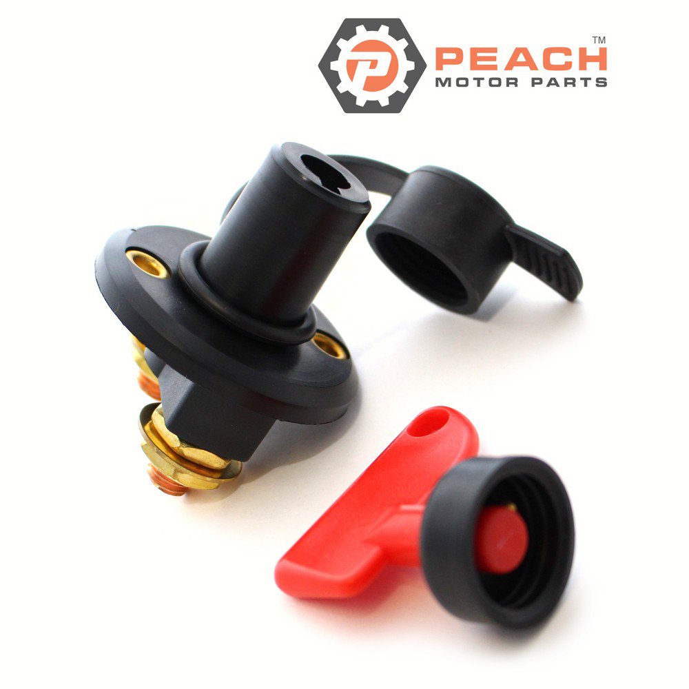 Peach Motor Parts PM-BATTERY-SWITCH-1B Switch, Boat Battery Isolation (Single On-Off) w/ Weatherproof Cap; Fits Trac®: T10152