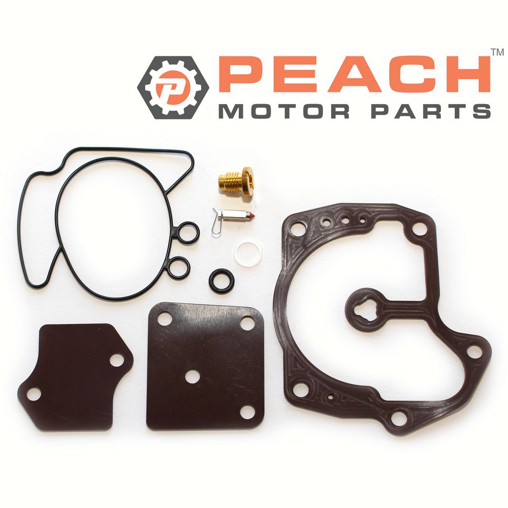 Peach Motor Parts PM-CARB-0005A Carburetor Repair Kit (No Float)(For 1 carburetor); Fits Johnson Evinrude OMC BRP®: 0439079, 439079, 0437327, 437327, 0434439, 434439, 0434647, 434647, 0435676, 
