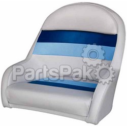 Wise Seats 8WD120LS1008; Bucket Seat White-Navy-Blue