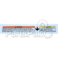 Honda 87539-ZS9-R30 Label, Exhaust Warning; 87539ZS9R30