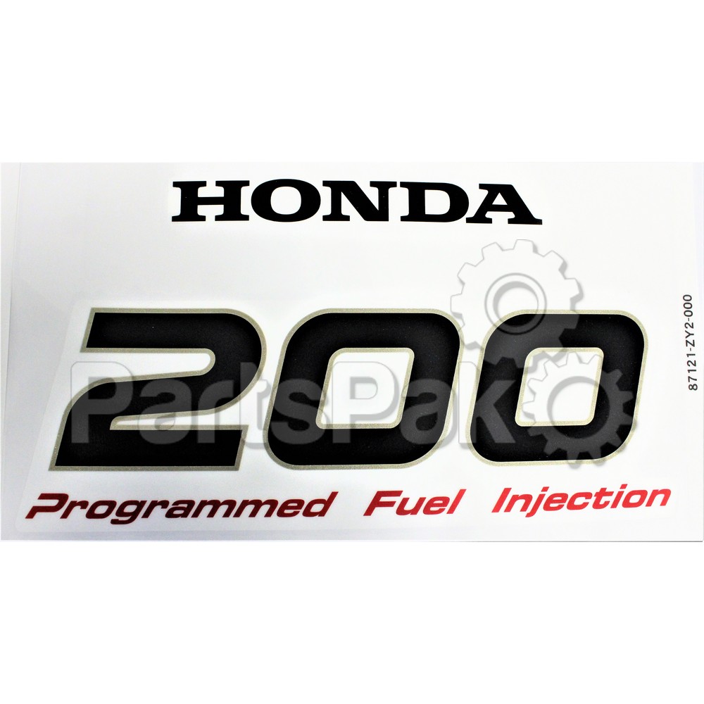 Honda 87121-ZY2-000 Mark, Rear (Bf200); 87121ZY2000