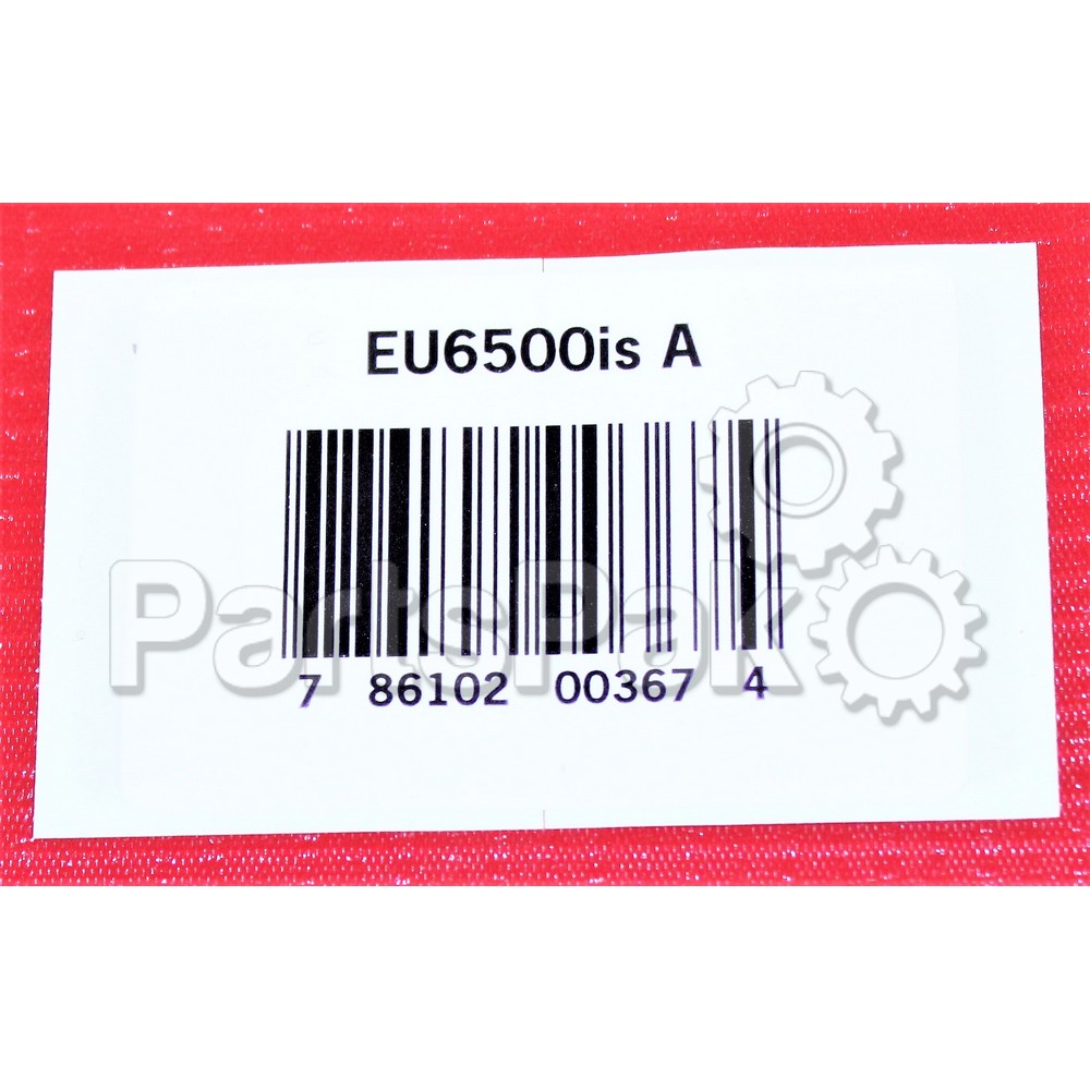 Honda 87658-Z25-V00 Label, Upc Barcode; 87658Z25V00