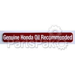 Honda 87505-VG3-000AH Mark; New # 87603-VB5-000