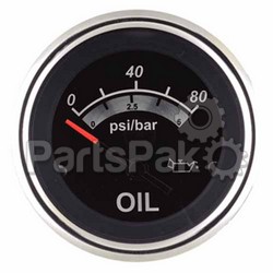Sierra 67022P; Blk Sterling Oil Pressure Gauge 0-80Psi