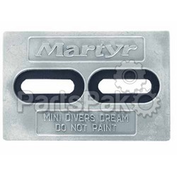 Martyr (Canada Metal Pacific) CMDIVERMINI; Hull Anode 4Inx6In Plate