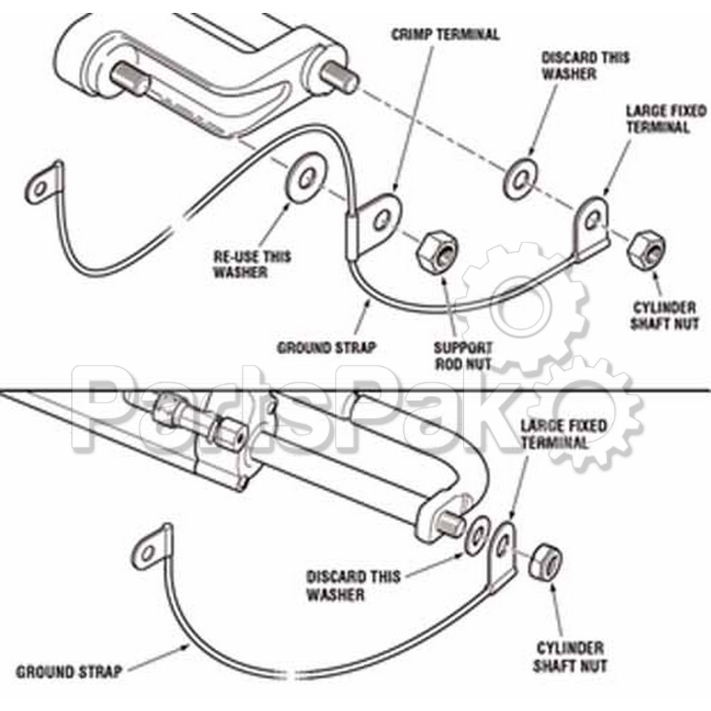 SeaStar Solutions (Teleflex) HA5477; Grounding Strap-Outboar