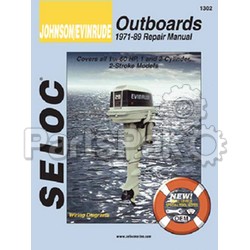 Seloc 1302; Repair Service Manual, Fits Johnson Evinrude Outboard 1and 2 Cylinder Motors 1971-1989