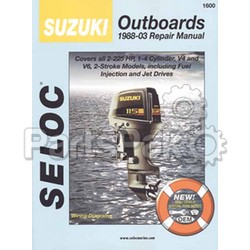 Seloc 1600; Repair Service Manual, Suzuki 2 Stroke Outboards, Ft88-Ft0