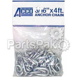 Acco Peerless Chain 406980405; Anchor Lead Vinyl 1/4X5 Ft