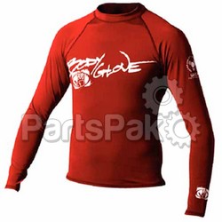 Body Glove 1211SNN; Basic Mens Long Sleeve Lycra Rash Guard Rashguard S Red