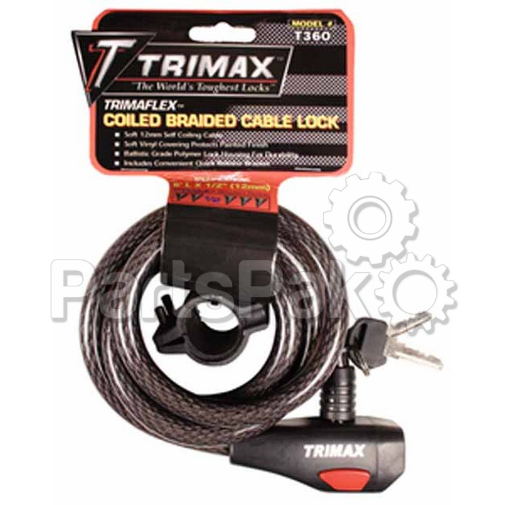 Trimax TKC126; 6 ftHigh Security Cable Lock