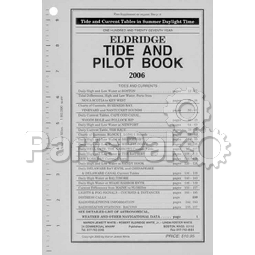 Eldridge (RE White) TIDEBOOK; Tide And Pilot Book 2011 Edt.