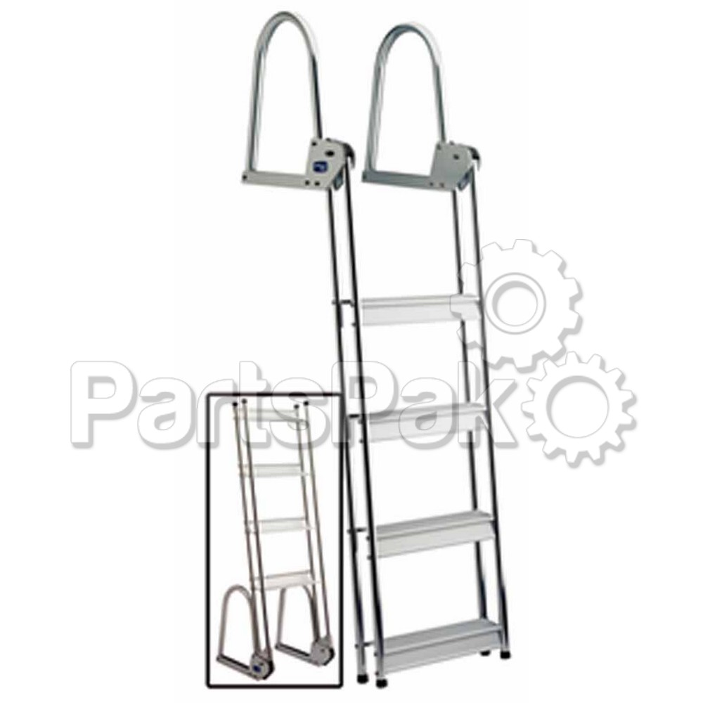 Garelick 15740; 4 Step Fold Dock Raft Ladder