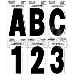 Hardline Products 3SCBPA; 3-Inch Lettering Kit Black A (Package Of 10)