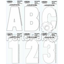 Hardline Products 3SCWPA; 3-Inch Lettering Kit White A (Package Of 10)