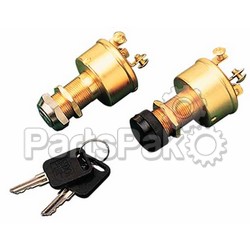 Sea Dog 4203501; Brass 3-Position Key Switch