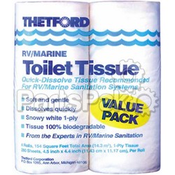 Thetford 20804; Bathroom Toilet Tissue Paper 1-Ply 4-Pack
