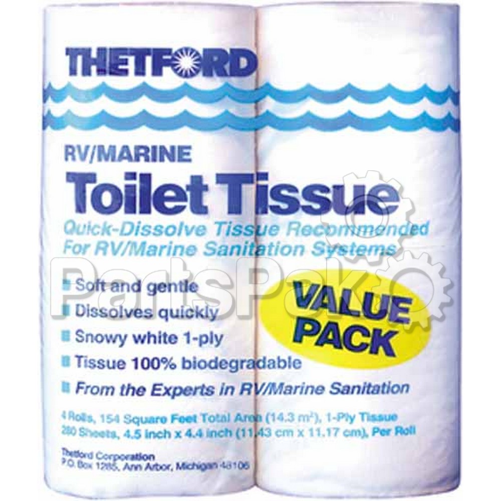 Thetford 20804; Bathroom Toilet Tissue Paper 1-Ply 4-Pack