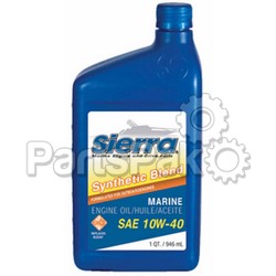 Sierra 18-95512; Oil Outboard 10W40 Fcw Semi Syn Qt