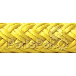 SeaChoice 39901; Double Braided Dockline-Yellow 3/8 X 20