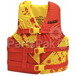 SeaChoice 86170; Red/Yel Dlx Youth Vest 24 -29