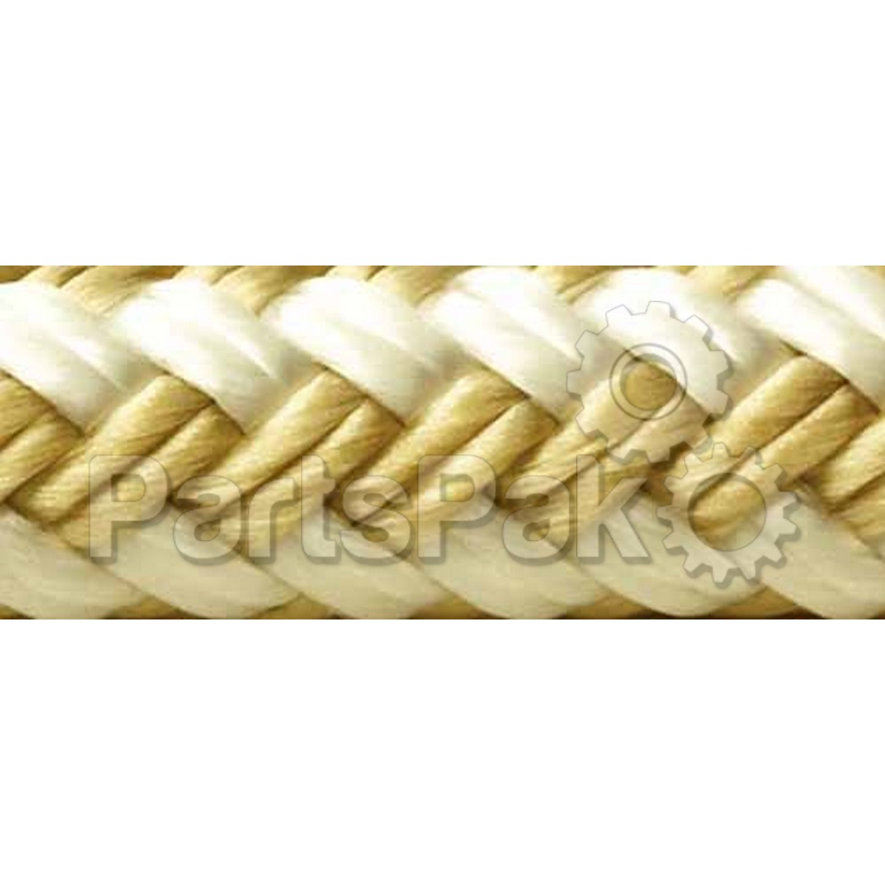 SeaChoice 47411; 47411: Double Braided Dockline-Gold/White 3/4X35