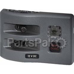 Blue Sea Systems 4302; Panel Wd 12V Fused 2 Pos Gray