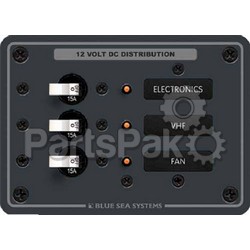Blue Sea Systems 8025; Panel Dc 3 Circuit Breaker; LNS-661-8025