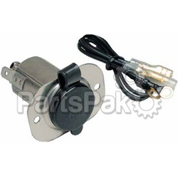 Marinco (Actuant Electrical) 20036; 12V Receptacle Stainless Steel W/Cap