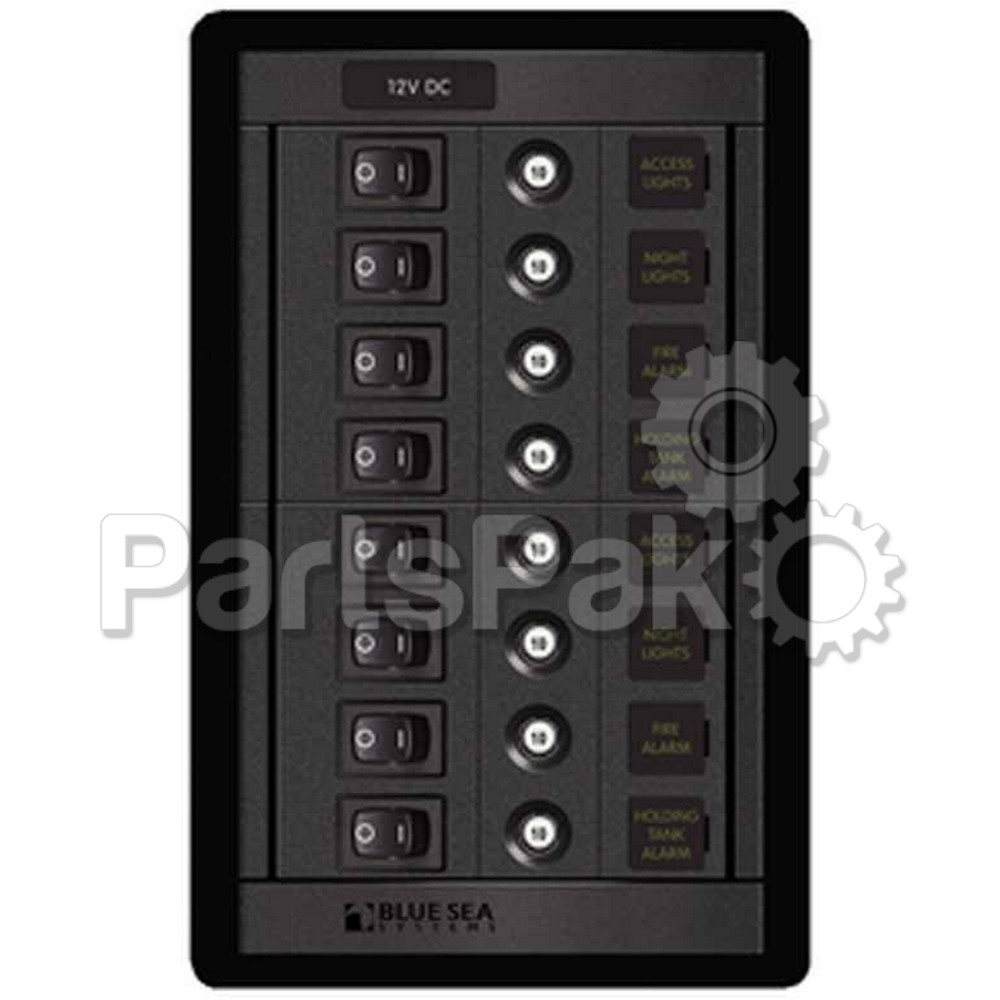 Blue Sea Systems 1457; Panel 360 DC 8P Switch Clb