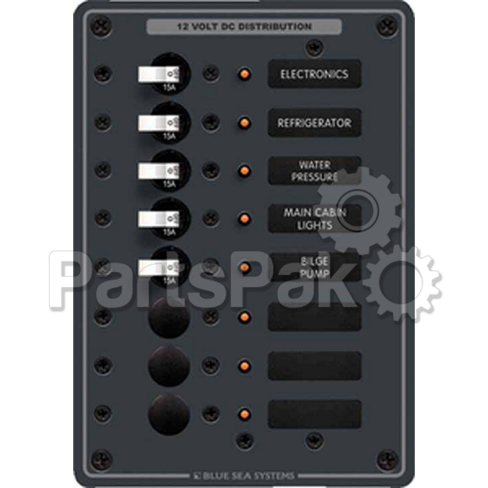 Blue Sea Systems 8023; Panel DC 8 Circuit Breaker