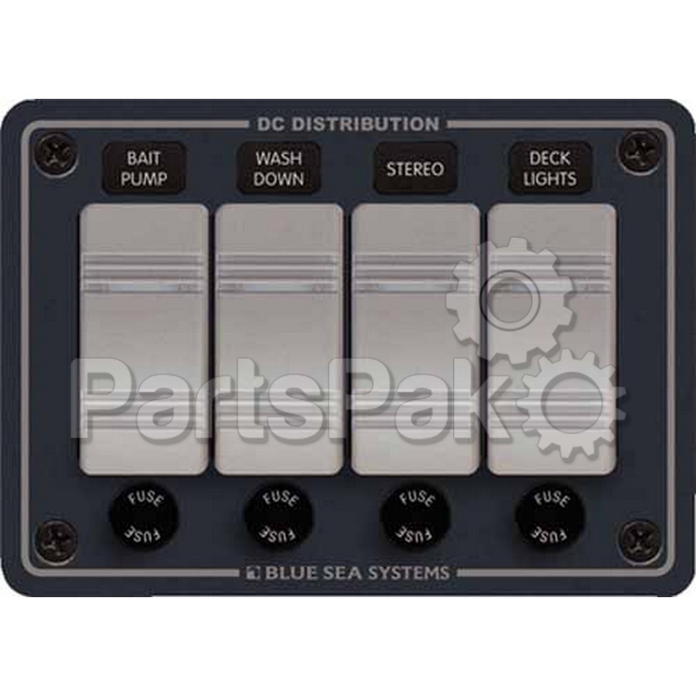 Blue Sea Systems 8262; 4 Switch Power Dist. Panel