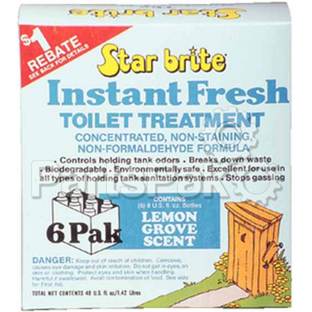Star Brite 71761; Instant Fresh Toilet Treatment Lemon 6-Pack