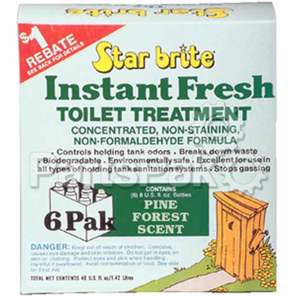 Star Brite 71763; Instant Fresh Toilet Treat Pine 6/Box