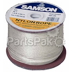 Samson 019016005030; 1/4 inch X 500 Foot Solid Braid Nylon Rope Line; LNS-83-019016005030