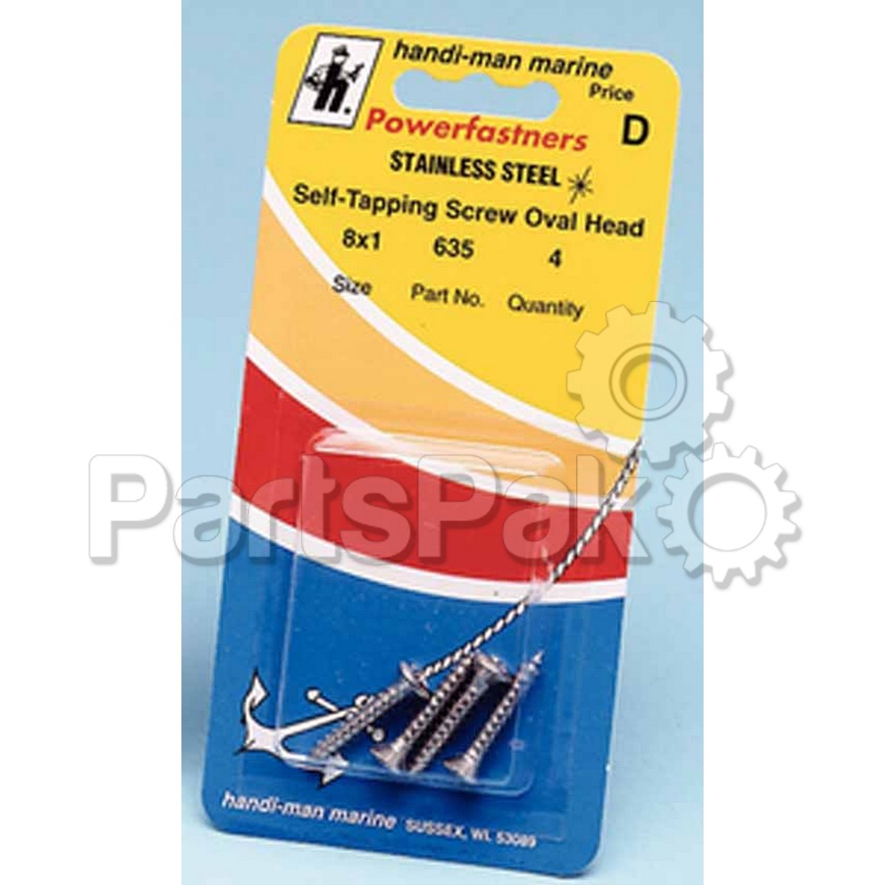 S&J Products 560041; Stud No. 8 Wood Screw Box Of 5