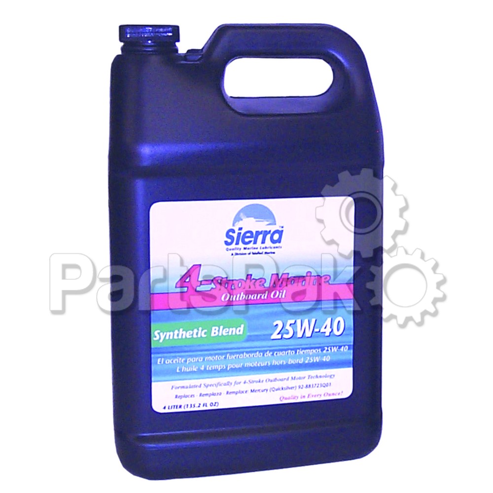 Sierra 18-9440-3; Synthetic Blend Mercury Outboard 4 liter