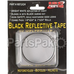 ISC REF1x24; Black Reflective Tape 1/2X24-inch & 1X24-inch