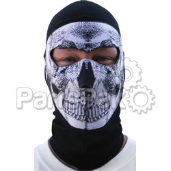 Zan WBC002NFME; Balaclava Coolmax Extreme Full Mask B&W Skull